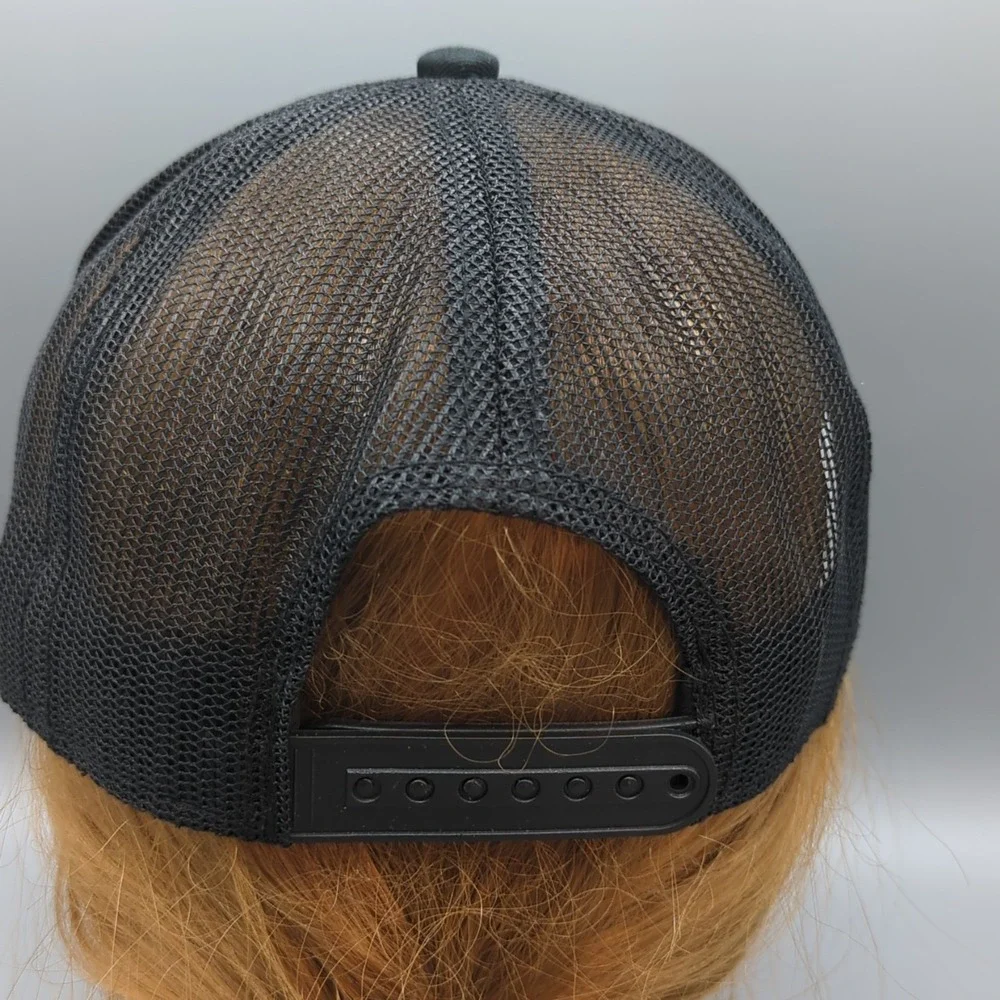 Bass Pro Shops Hat Cap Snapback Black Trucker Mesh Gone Fishing Casual